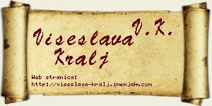 Višeslava Kralj vizit kartica